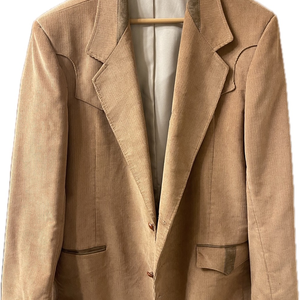 Vintage PIONEER Corduroy “Fawn” Color Blazer Made in USA Western Wear